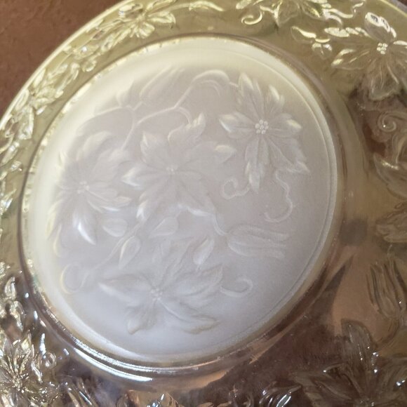 Vintage Set 3 Princess House Poinsettia Fantasia 8” Luncheon Salad Plates - Picture 7 of 7